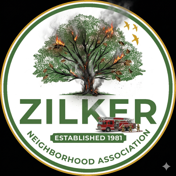ZNA logo with tree on fire and firetruck in attenance