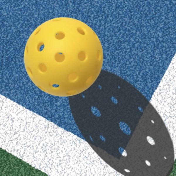 Pickleball on a court
